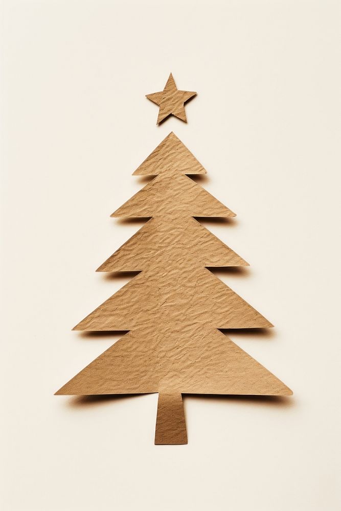 Chrismas tree christmas paper white background. AI generated Image by rawpixel.