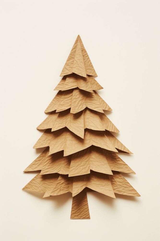 Chrismas tree paper wood art. AI generated Image by rawpixel.