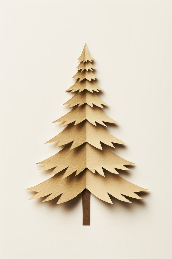 Chrismas tree christmas paper white background. AI generated Image by rawpixel.