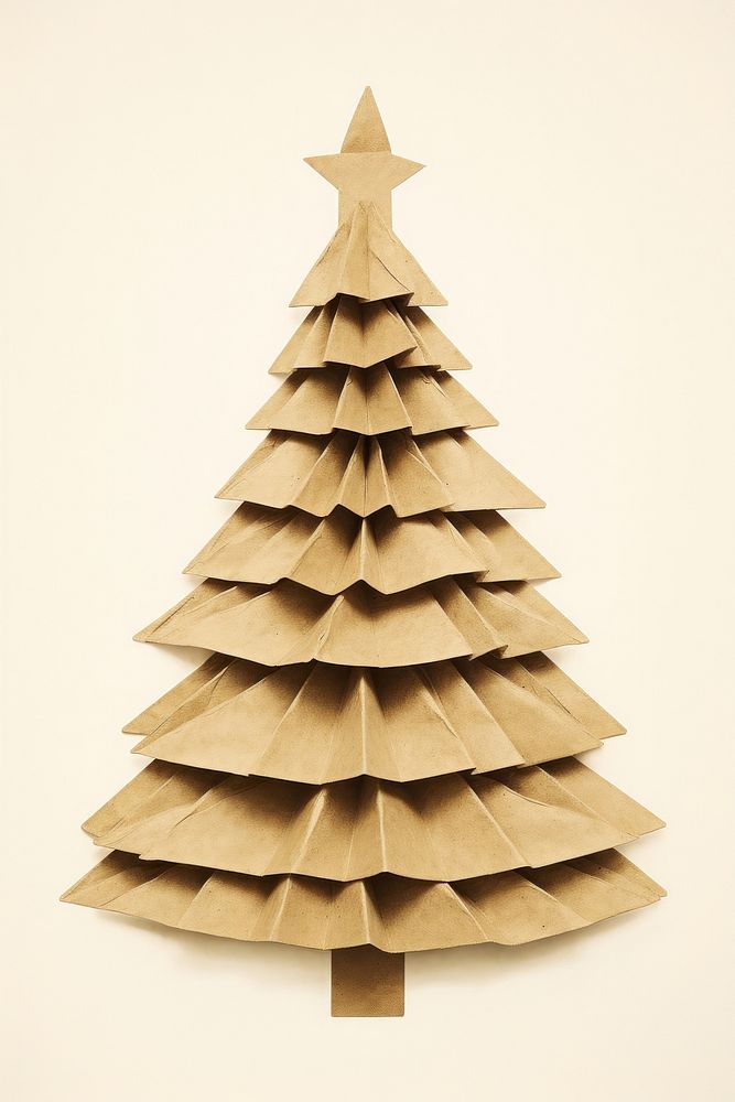 Chrismas tree paper christmas origami. AI generated Image by rawpixel.