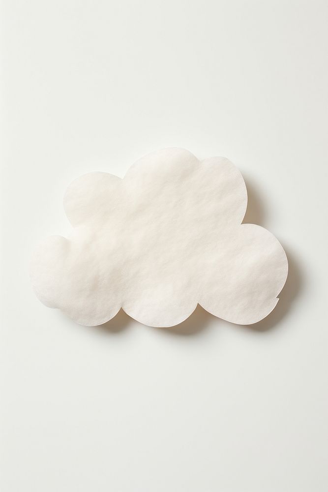 Cloud white paper white background. AI generated Image by rawpixel.