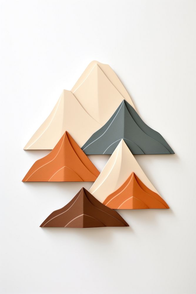 Mountain paper origami art. AI generated Image by rawpixel.