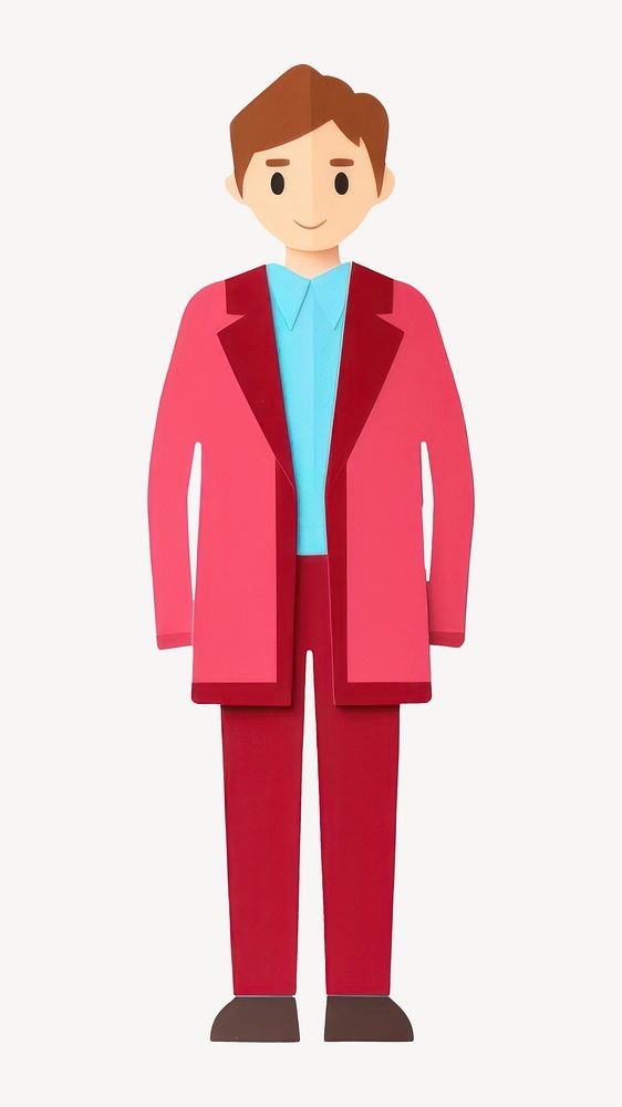 People overcoat adult white background. AI generated Image by rawpixel.