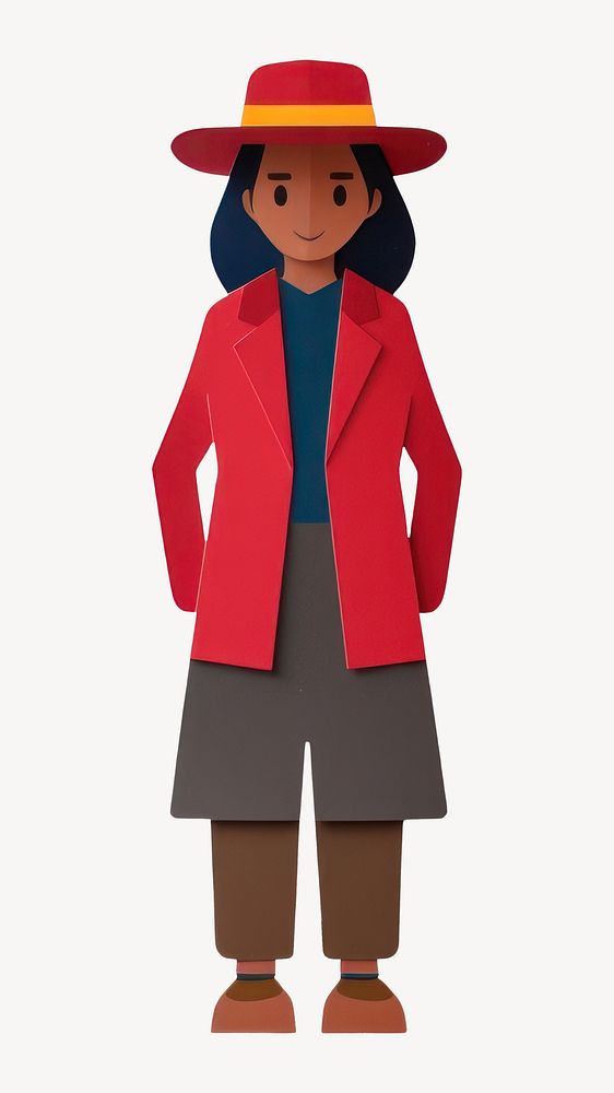 People overcoat adult white background. AI generated Image by rawpixel.