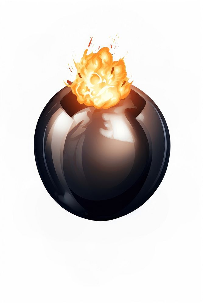 Black Rounded clean Bomb sphere black fire. AI generated Image by rawpixel.