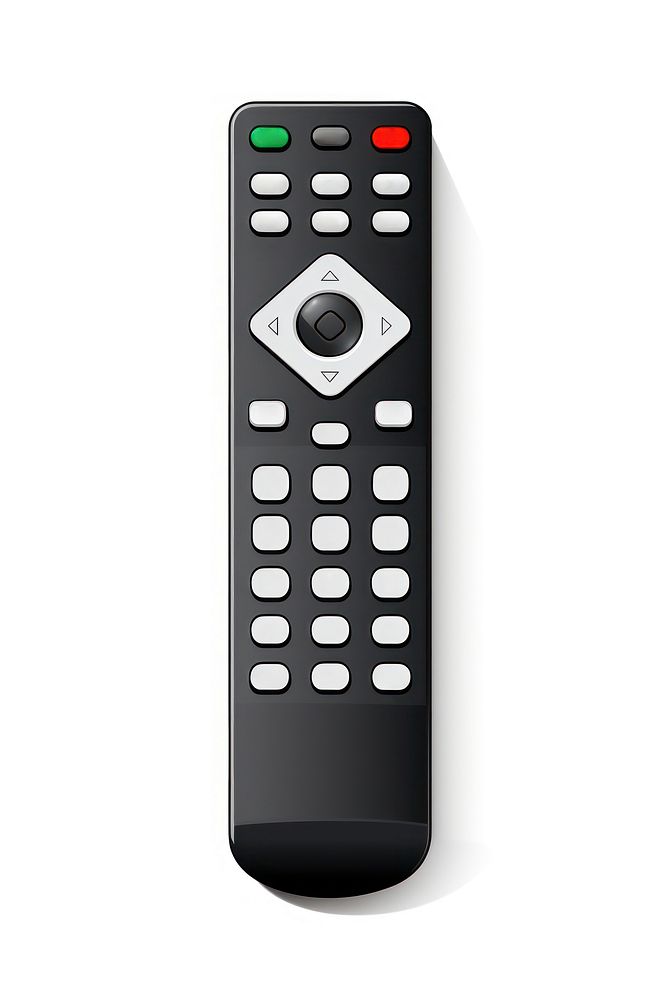 TV remote control black white background electronics. AI generated Image by rawpixel.