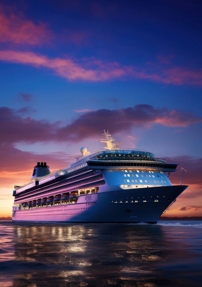 Cruise ship vehicle boat transportation. AI generated Image by rawpixel.