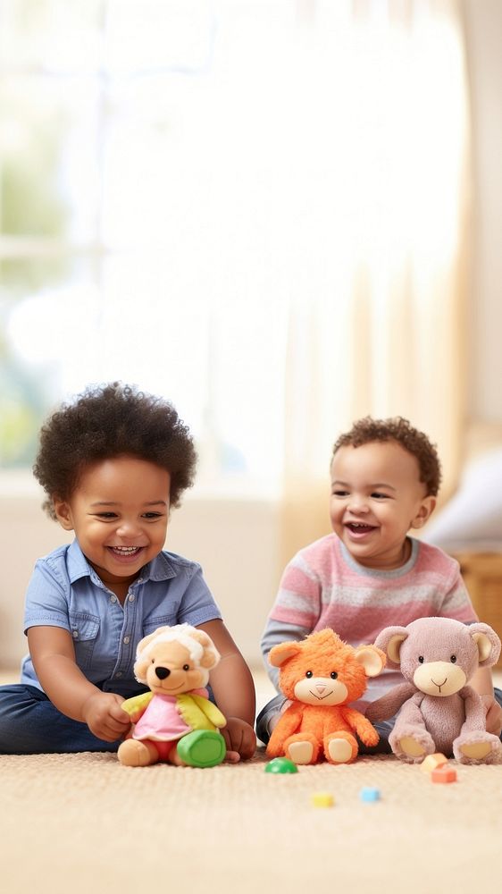 Portrait baby toy togetherness. AI generated Image by rawpixel.