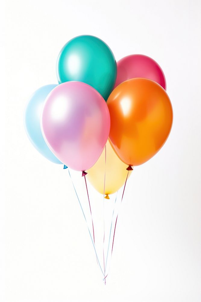 Balloon party white background anniversary. AI generated Image by rawpixel.