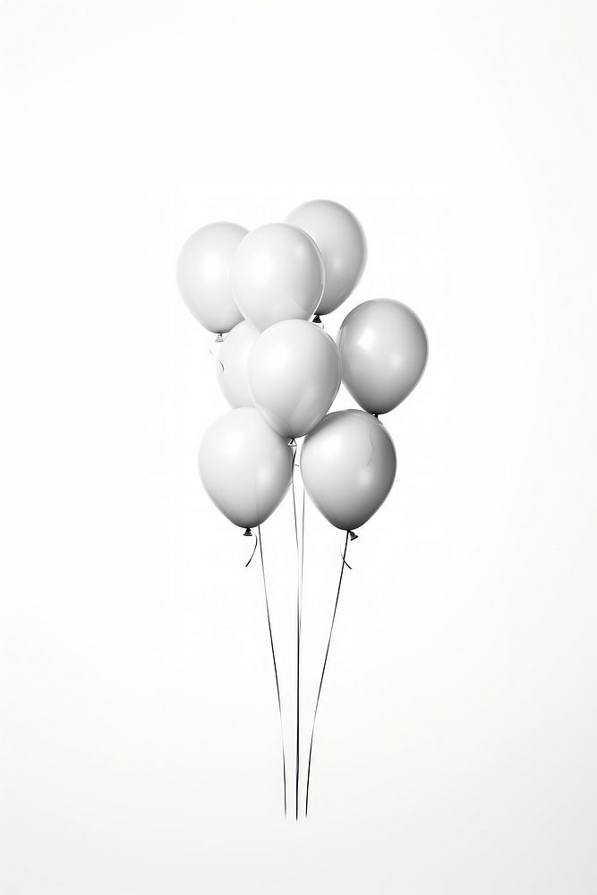 Balloon white white background anniversary. AI generated Image by rawpixel.