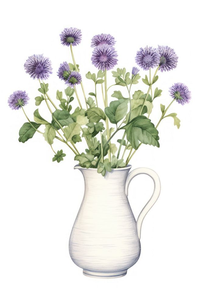 Flower plant herbs vase. AI generated Image by rawpixel.