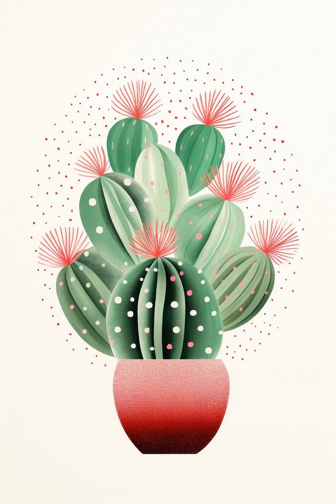 Cartoon cactus plant creativity. AI generated Image by rawpixel.