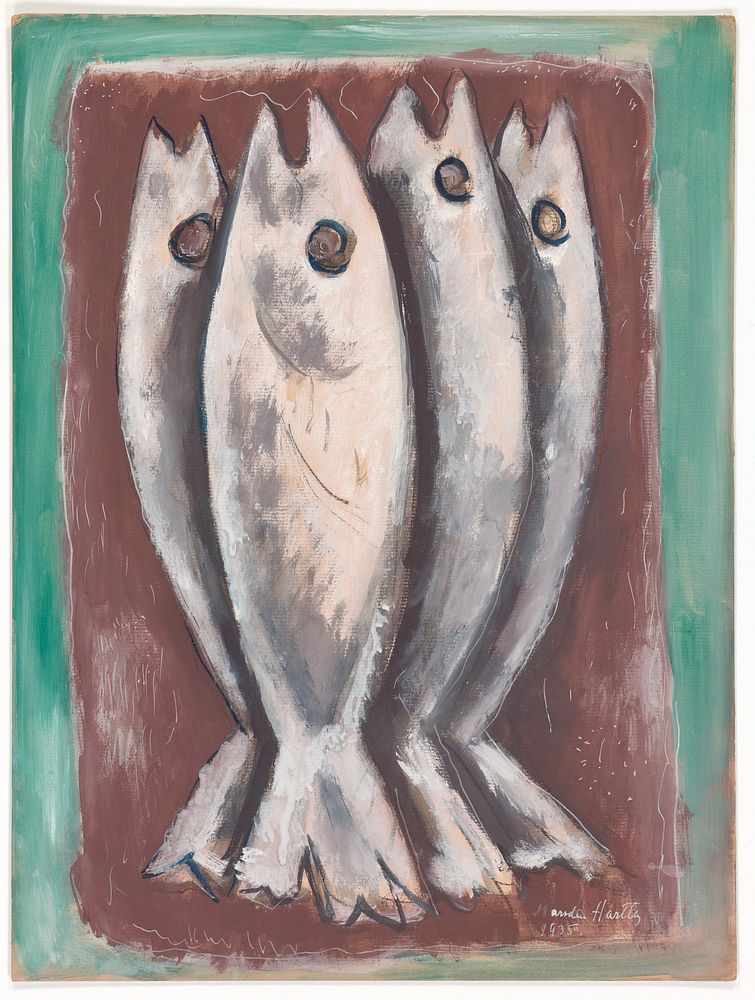 Sea Ghosts (1935) painting in high resolution by Marsden Hartley. Original from the Yale University Art Gallery. 