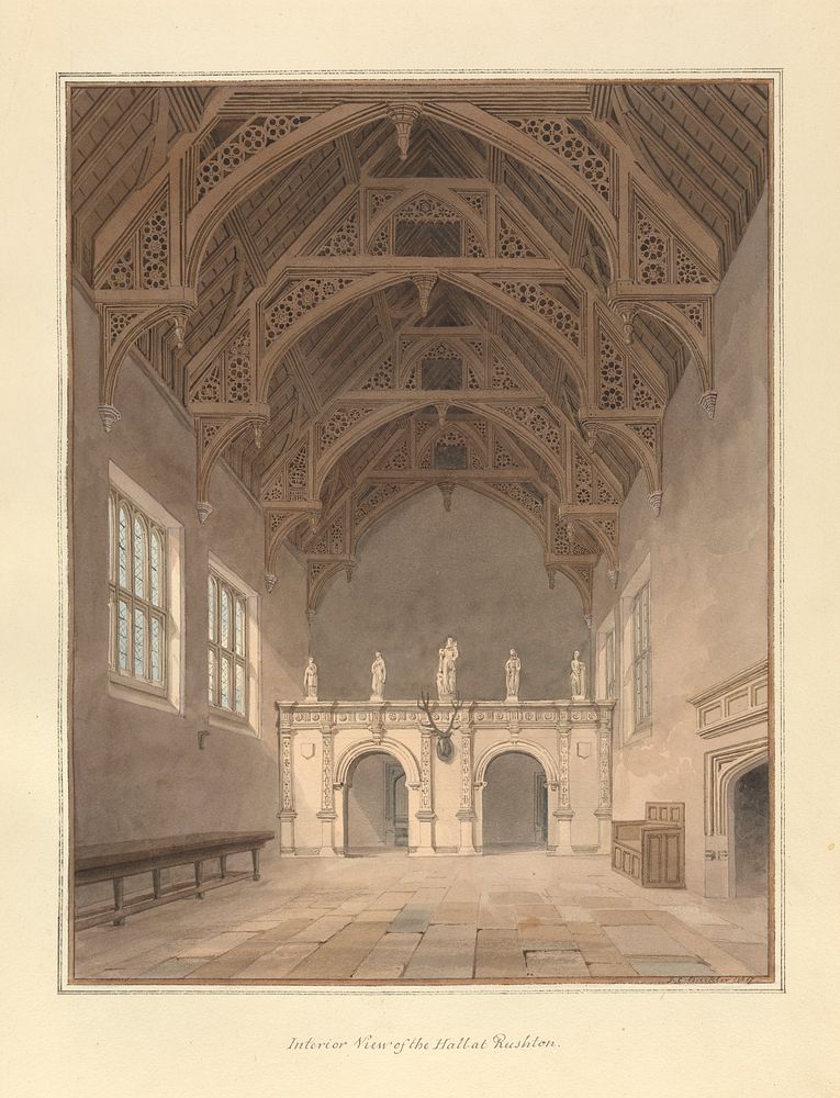 Interior View of the Hall at Rushton