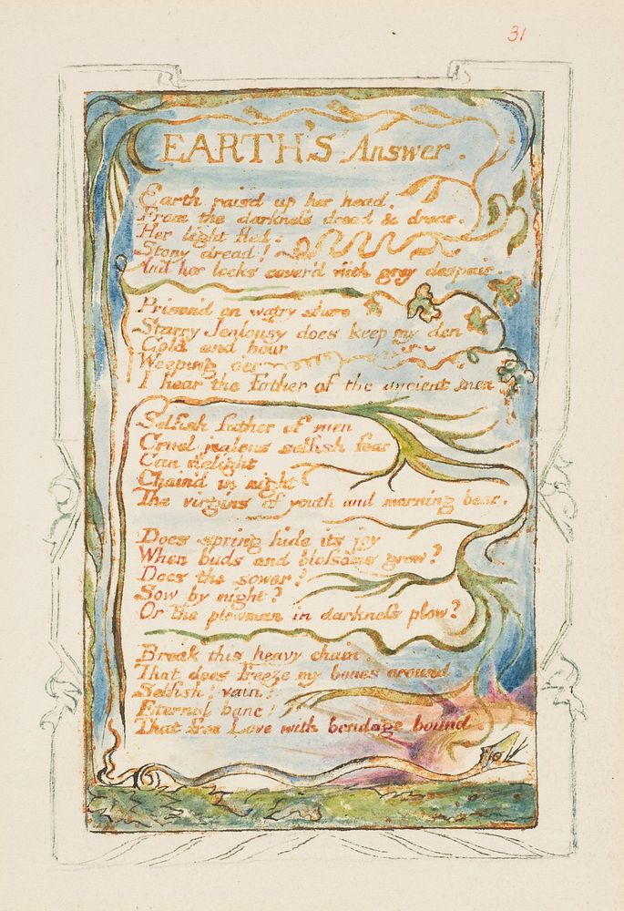 Songs of Innocence and of Experience: Earth's Answer by William Blake