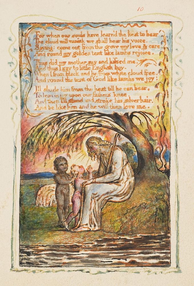 Songs of Innocence and of Experience: Little Black Boy (second plate) by William Blake