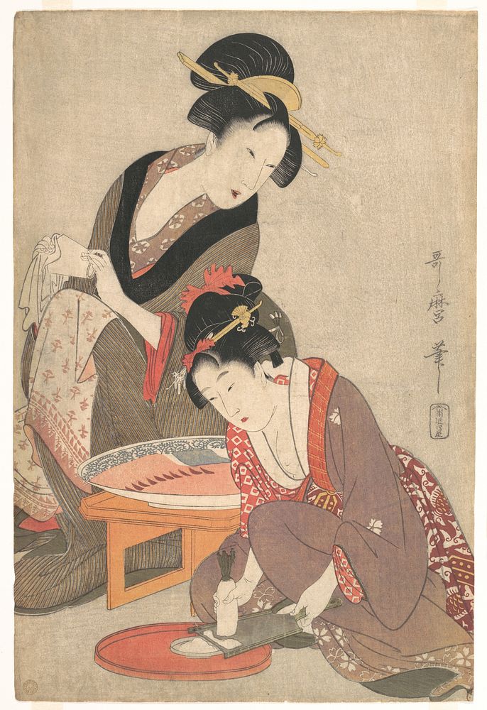 Women Preparing Sashimi