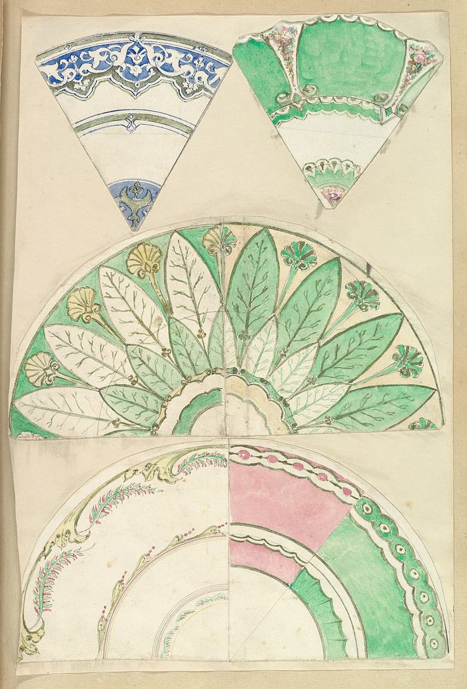 Seven Designs for Decorated Plates by Alfred Henry Forrester