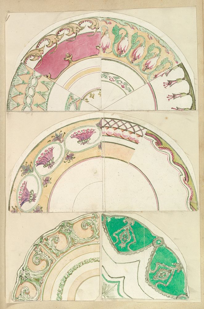 Nine Designs for Decorated Plates by Alfred Henry Forrester