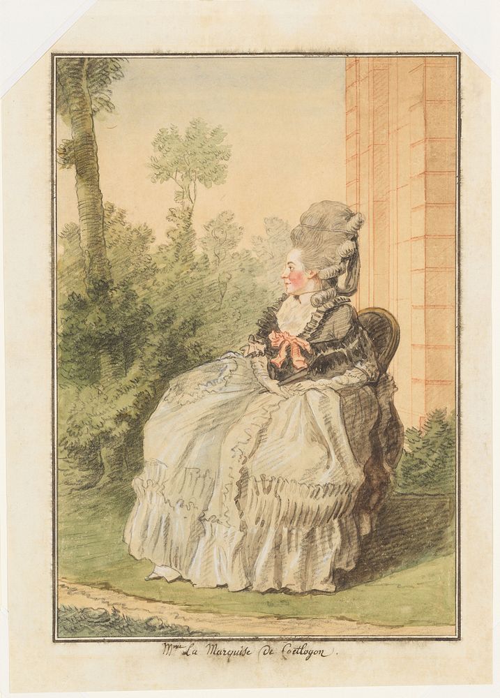 Madame la Marquise de Co&euml;tlogon by Louis de Carmontelle