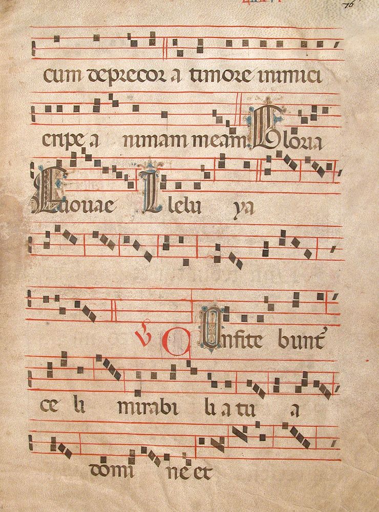 Manuscript Leaf, from a Gradual, Italian