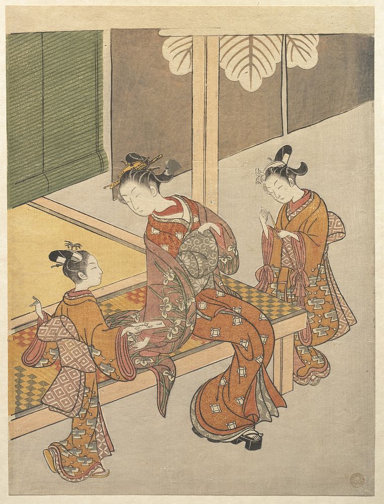 On the Engawa of Tsuta-ya by Suzuki Harunobu