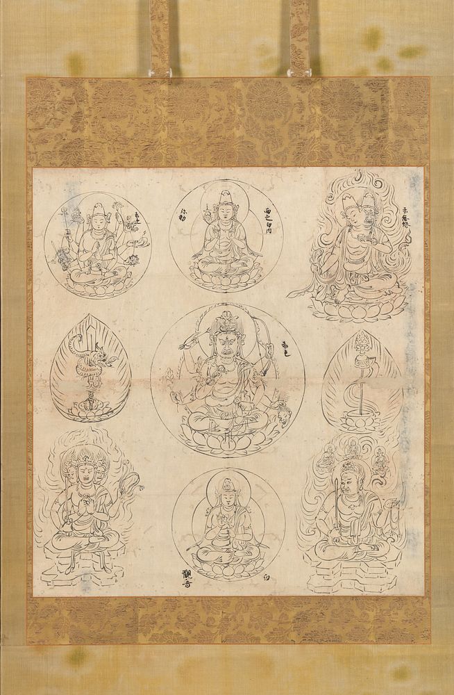 Iconographical Drawing of the Mandala of the Wisdom King Aizen