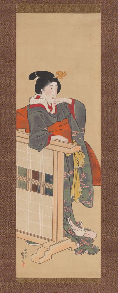 Lady-in-Waiting at Edo Castle by Utagawa Kuniyoshi