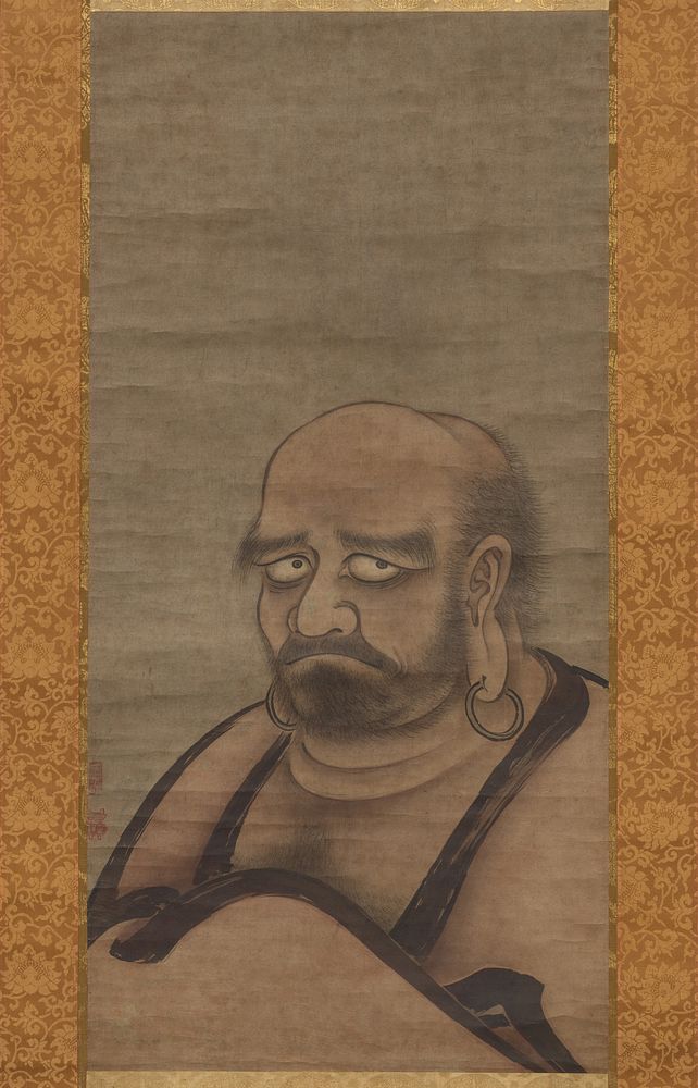 Bodhidharma in Red Robes (Shue Daruma zō) by Kano Masanobu