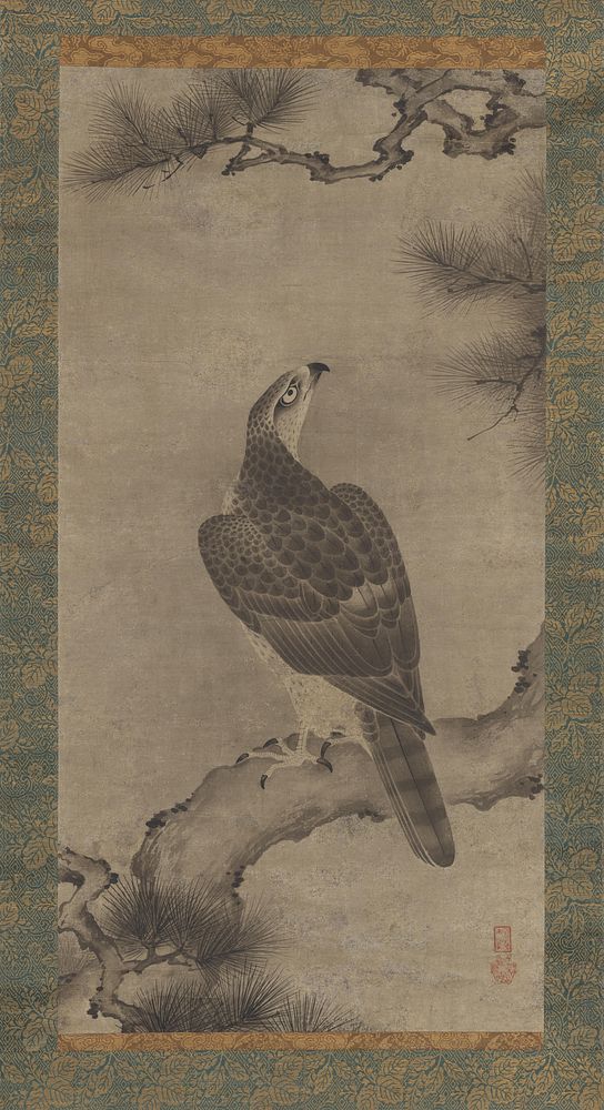Hawk on a Pine by Kano Yukinobu