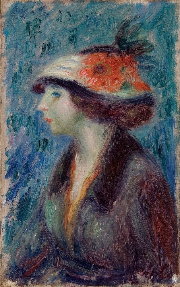 Girl with Flowered Hat by William James Glackens