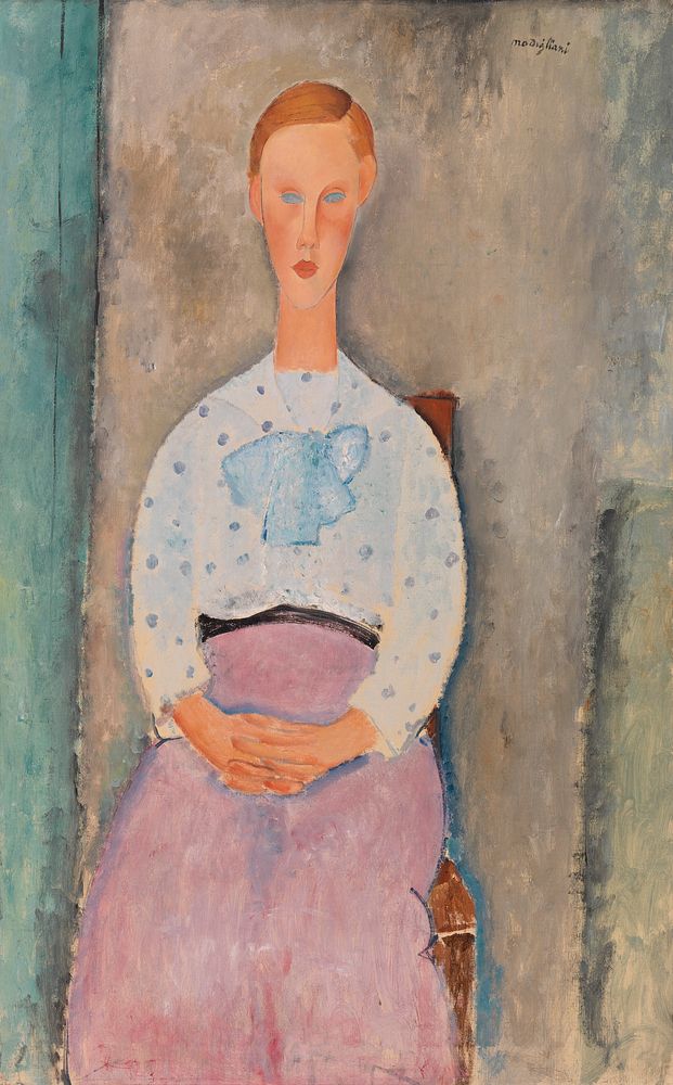 Girl with a Polka-Dot Blouse (Jeune fille au corsage Ã  pois) by Amedeo Modigliani