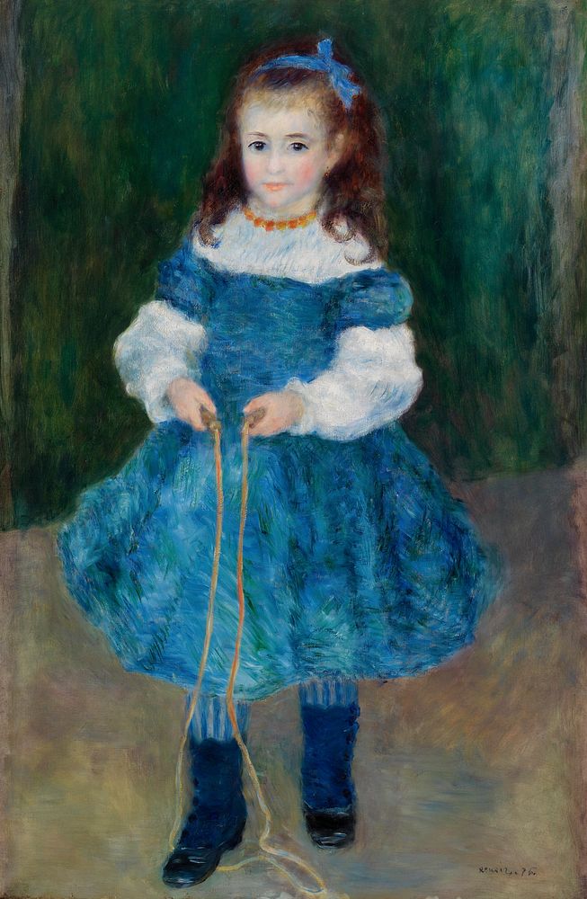 Girl with a Jump Rope (Portrait of Delphine Legrand) by Pierre Auguste Renoir