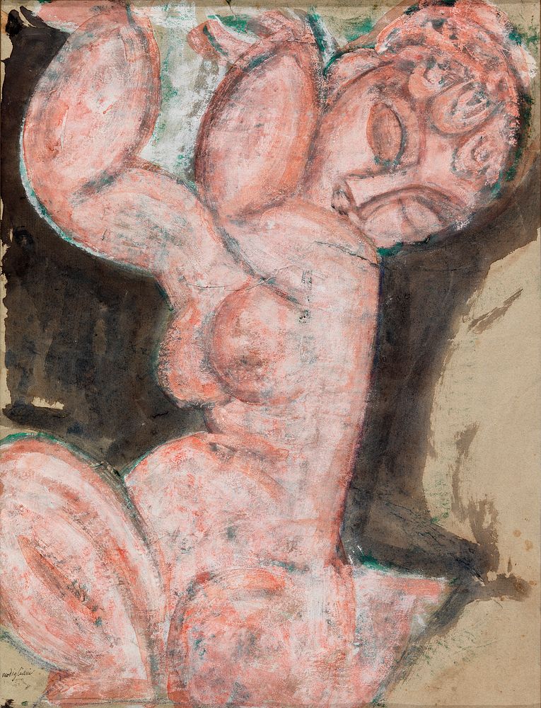 Pink Nude—Caryatid (recto); Caryatid (verso) by Amedeo Modigliani