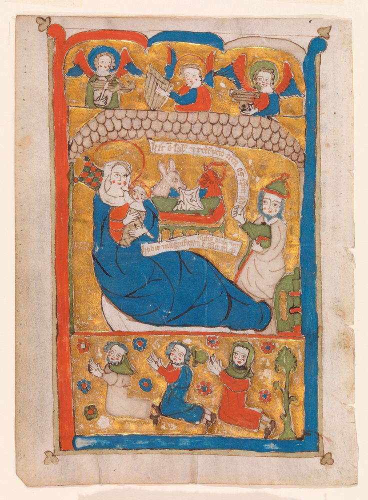 The Nativity with Joseph, Angels, and Worshippers by Unidentified artist