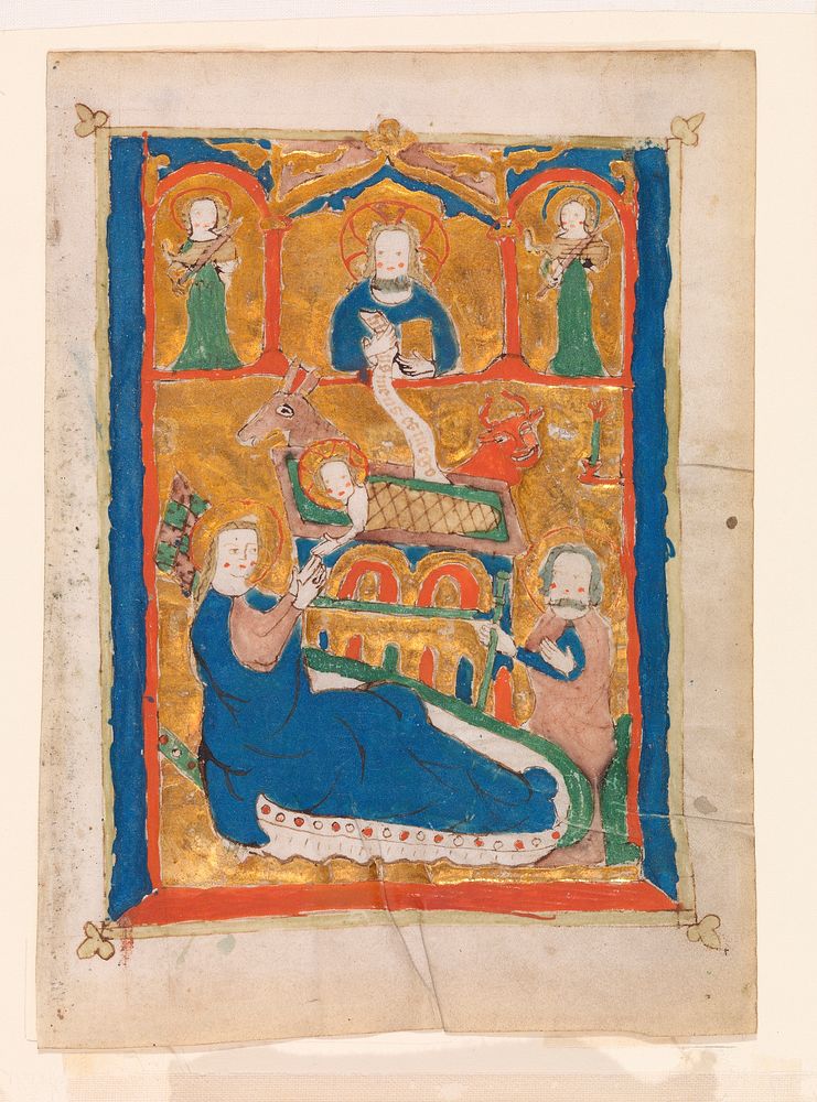 The Nativity with God the Father, Joseph, and Angels by Unidentified artist