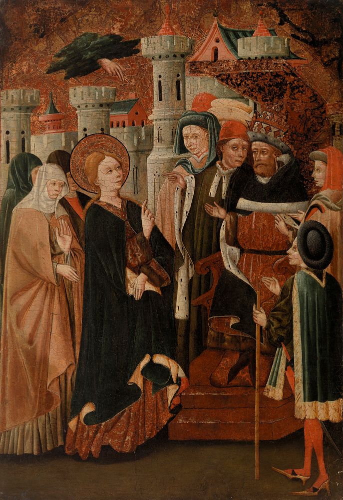 Saint Catherine of Siena before Pope Gregory XI by Blasco de Grañén