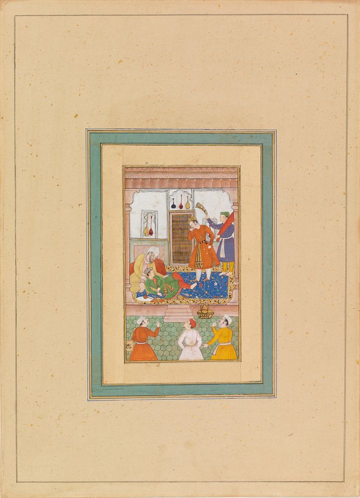 The Qazi of Hamadan and a Youth by Unidentified artist