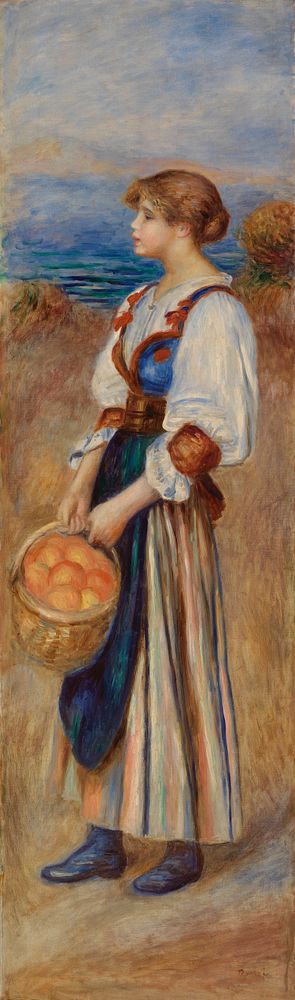 Girl with Basket of Oranges (Marchande d'oranges) by Pierre Auguste Renoir
