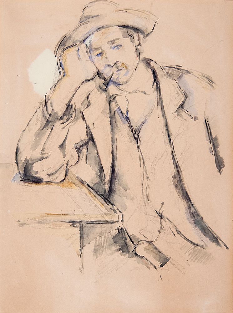 Leaning Smoker (Fumeur accoudé) by Paul Cézanne
