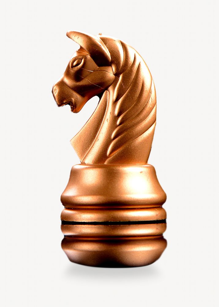 Knight chess piece, isolated image