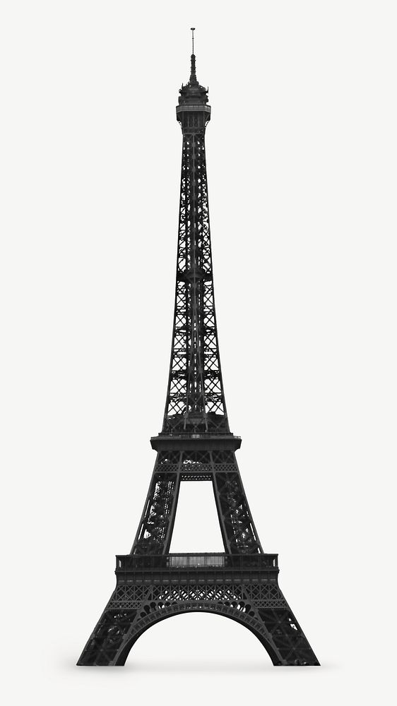 Eiffel tower, Paris collage element, isolated image psd