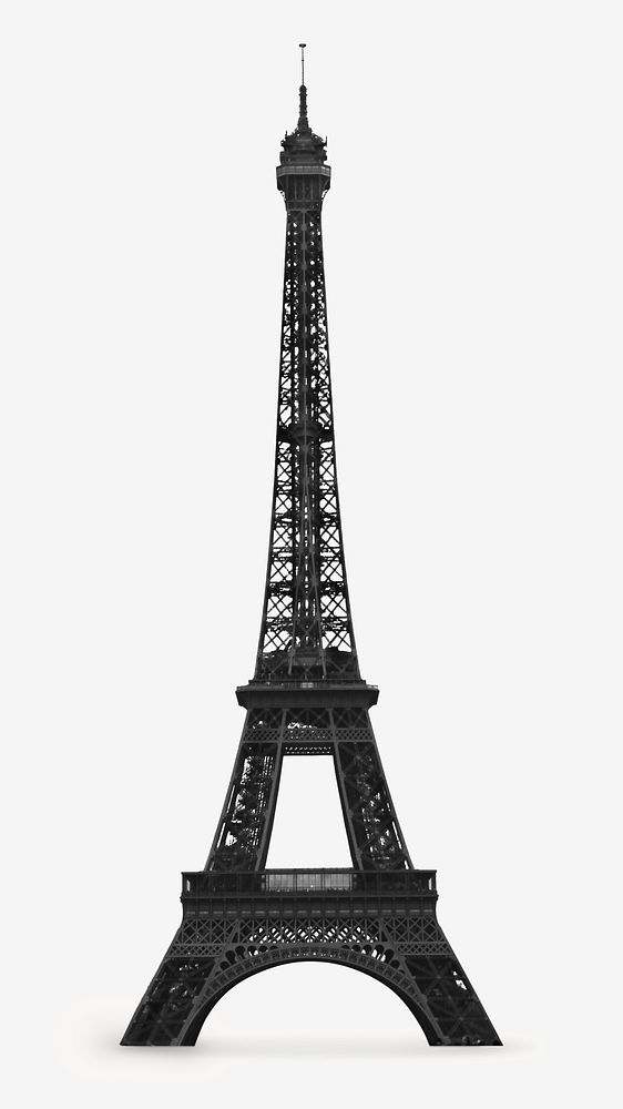 Eiffel tower, Paris collage element, isolated image