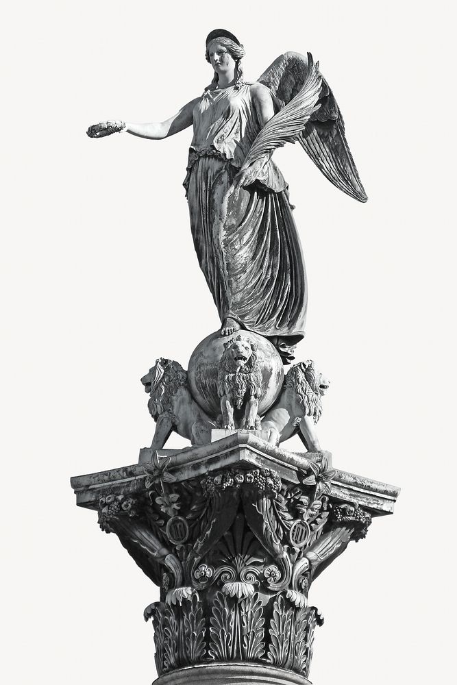 Goddess Concordia statue, isolated image