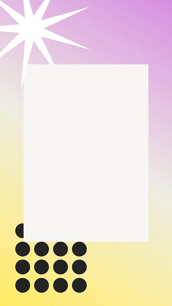 Abstract gradient frame mobile wallpaper vector