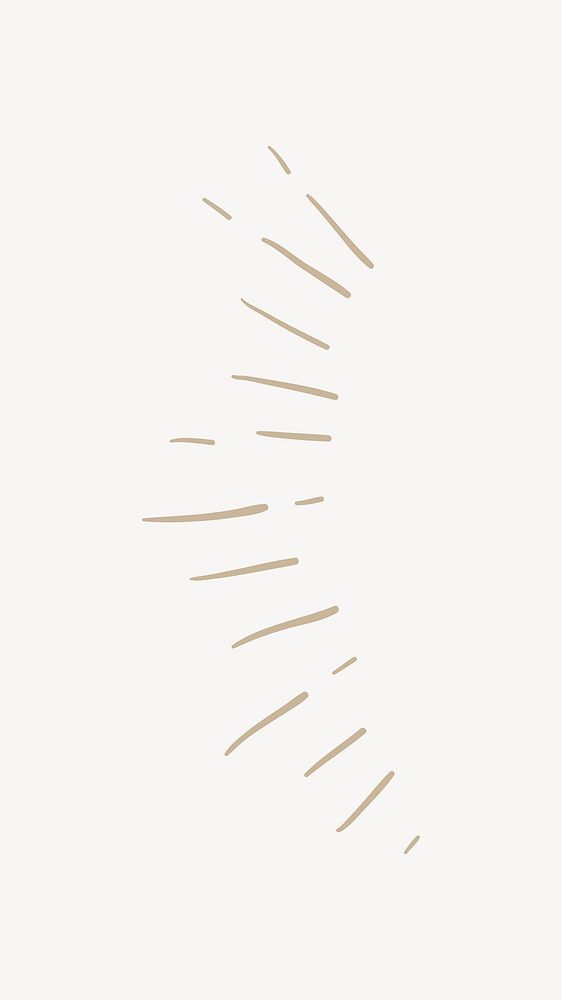 Doodle burst element, beige design vector