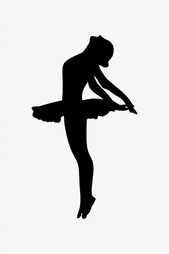 Ballerina illustration psd. Free public domain CC0 image.