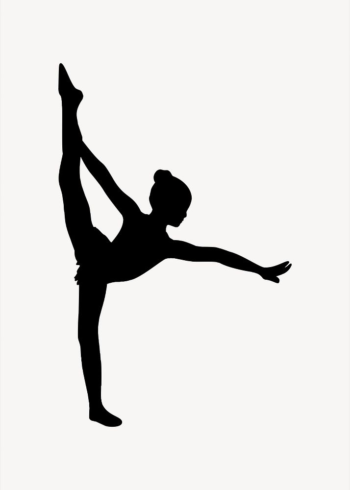 Ballerina illustration vector. Free public domain CC0 image.
