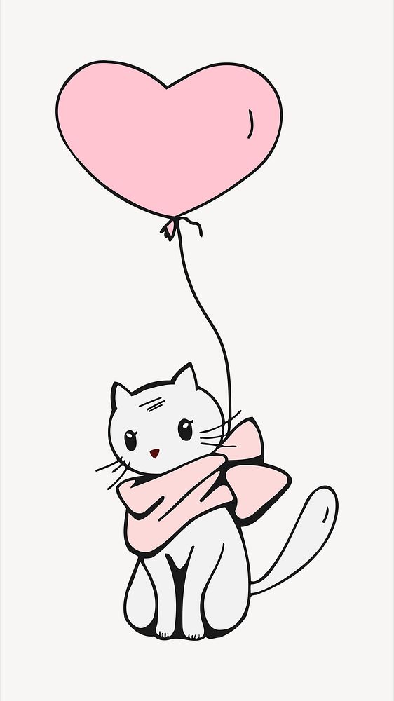 Cat clipart illustration vector. Free public domain CC0 image.