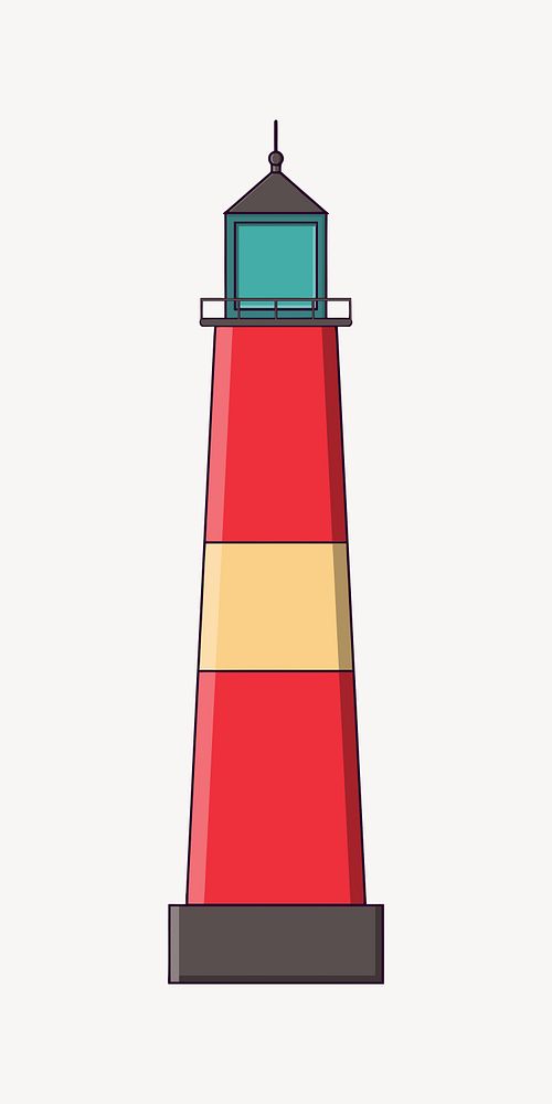 Lighthouse clipart illustration vector. Free public domain CC0 image.